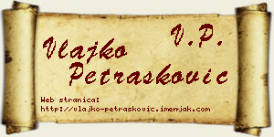 Vlajko Petrašković vizit kartica